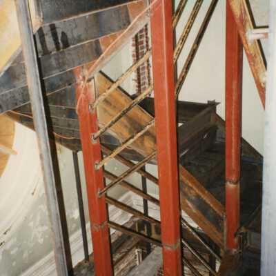 The north fire stairway.