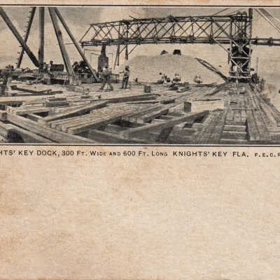 Building Knights’ Key Dock, 300 feet Wide and 600 Feet Long, Knights’ Key, Florida