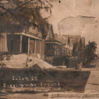Houses damaged on Eaton Street