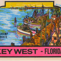 Key West Shrimp Boats Travel Decal
