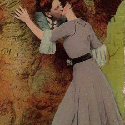 Man and woman kissing