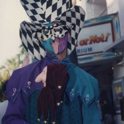 Unknown person dressed up.