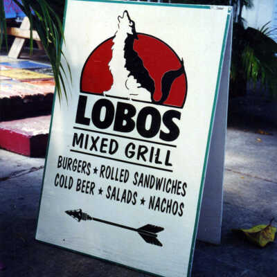 Lobos Mixed Grill Sign