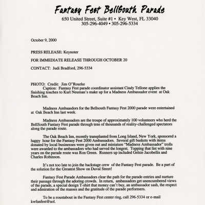 Press release for the Keynoter.