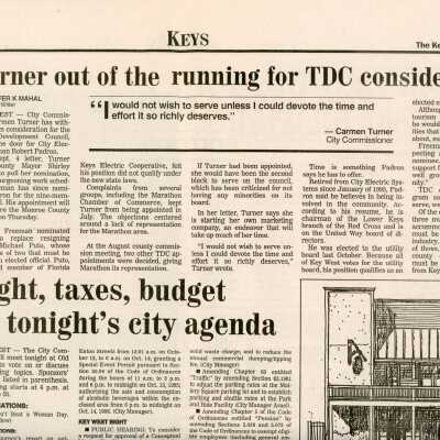 An article in the Key West Citizen about Fantasy Fest that reads Fantasy Fest comes to the tube