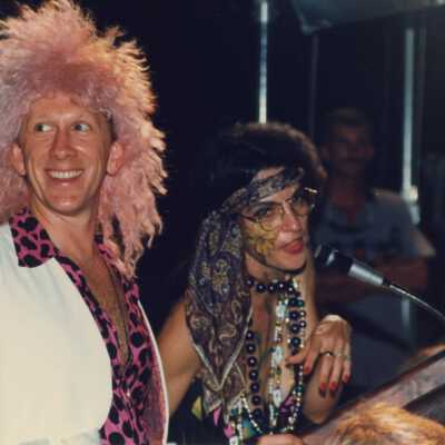 Danny Weathers and Mimi Mcdonald at Fantasy Fest.