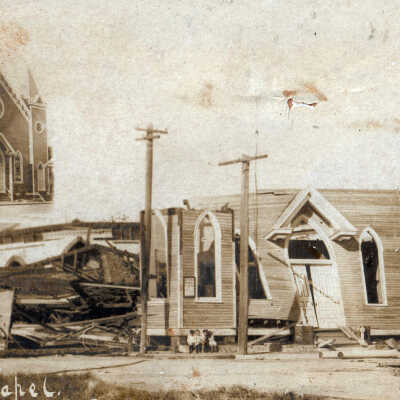 Sparks Chapel on Fleming Street after the Hurricane