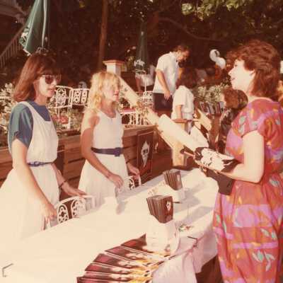 Unknown people at some sort FF party.