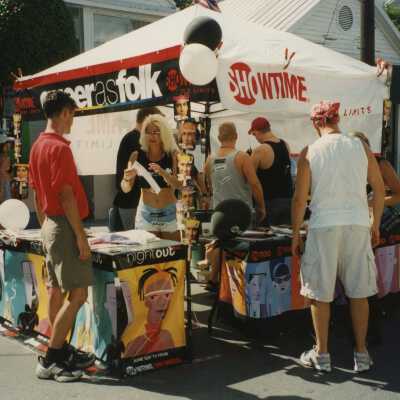 A vendor at the FF street fair.