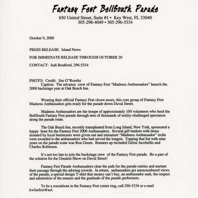 Press release for island news.