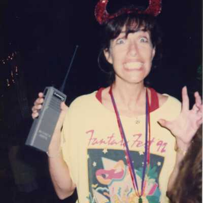 Rita Troxel making a funny face.