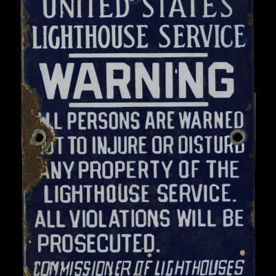 United States Lighthouse Service Sign