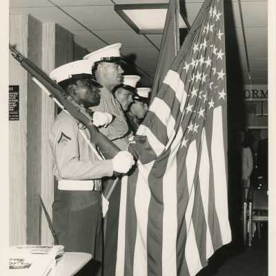 U.S. Navy Men at Attention