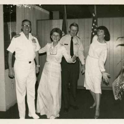 Unknown people at a ceremony