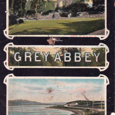 Grey Abbey. Strangford Lough and Scrabo Tower