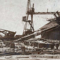 Damaged US Navy Coal Hoists