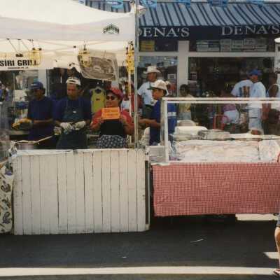 A vendor at the FF street fair.