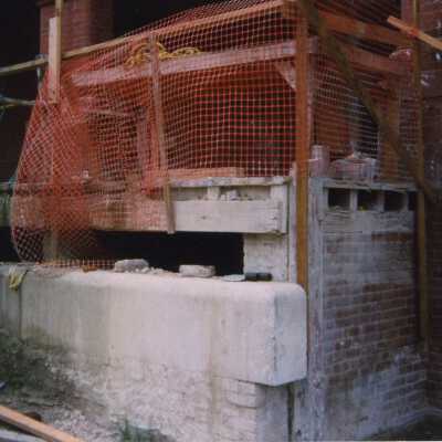 Work being done on the exterior.