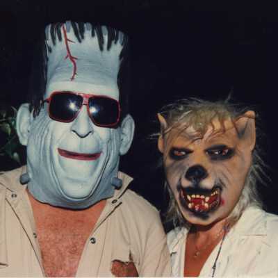 Unknown couple dressed up for the twilight fantasy parade.