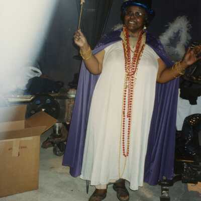 An unknown lady dressed up.