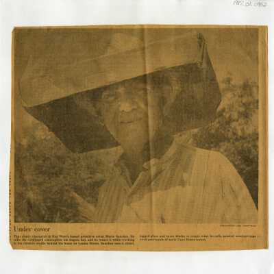 Newspaper Article about Mario Sanchez: © Key West Art & Historical Society