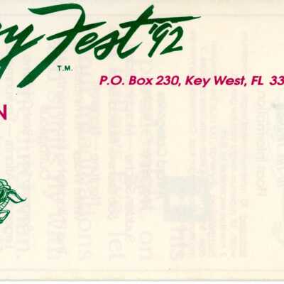 Parade entry form brochure.