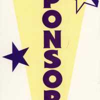 Sponsor sign sticker.