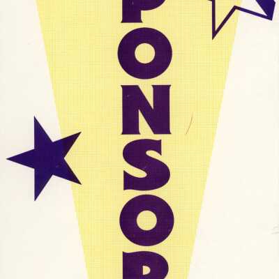 Sponsor sign sticker.