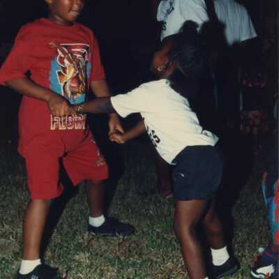 Unknown children dancing at the Goombay celebration.