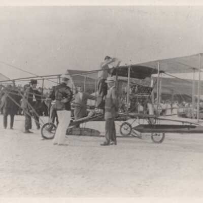 Men with McCurdy's plane