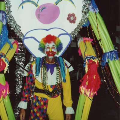 Unknown people dressed up.