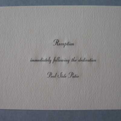 Reception Card (front)