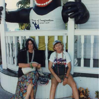 Unknown woman standing next to the Butterfly gallery.