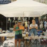 A vendor at the FF street fair.