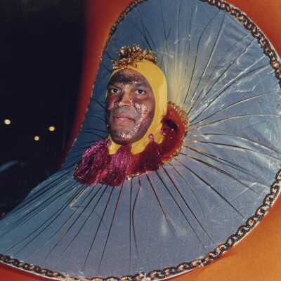 An unknown person dressed up.