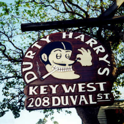Durty Harry's Key West Sign