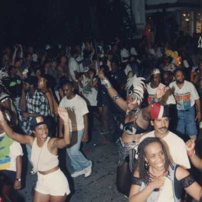 Unknown people walking on Duval Street.