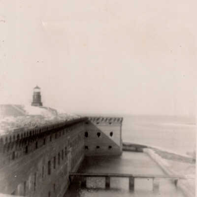 Fort Jefferson Lighthouse and Moat