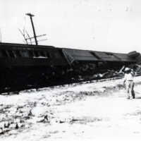 Hurricane-damaged railroad