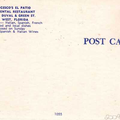 Francesco’s El Patio Continental Restaurant: © Key West Art & Historical Society