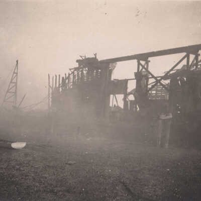 Scaffolding and a boat: Copyright: © Key West Art & Historical Society; Origformat: Print-Photographic