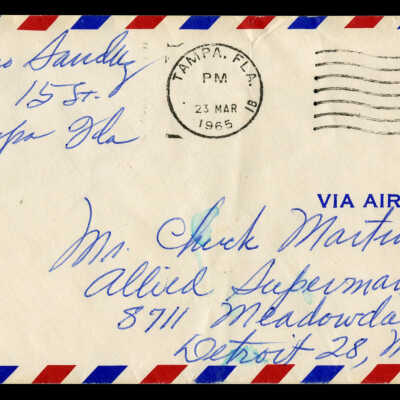 Envelope Addressed to Charles Martin from Mario Sanchez
