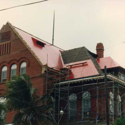 The exterior of the second and third floor.