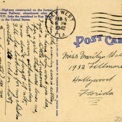 The Highway that Goes to Sea: Copyright: @ Key West Art & Historical Society; Origformat: Print-Photographic