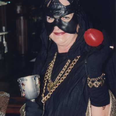 An unknown person dressed up.