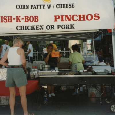 A vendor at the FF street fair.