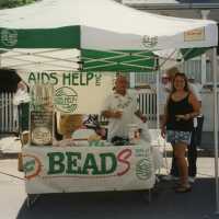 A vendor at the FF street fair.