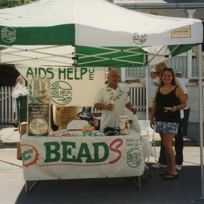 A vendor at the FF street fair.