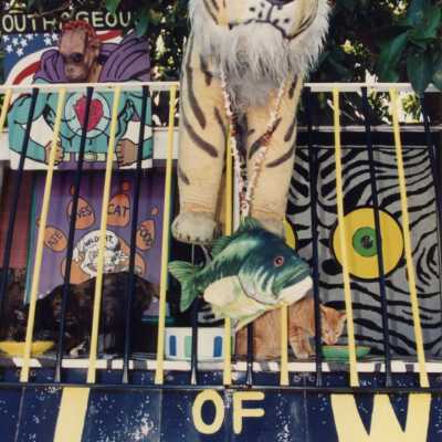 A house decorated for Fantasy Fest.