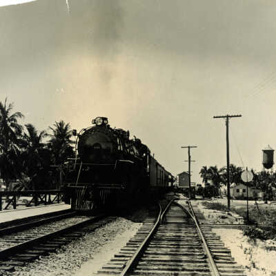 Florida East Coast Railway Train at Long Key Station
